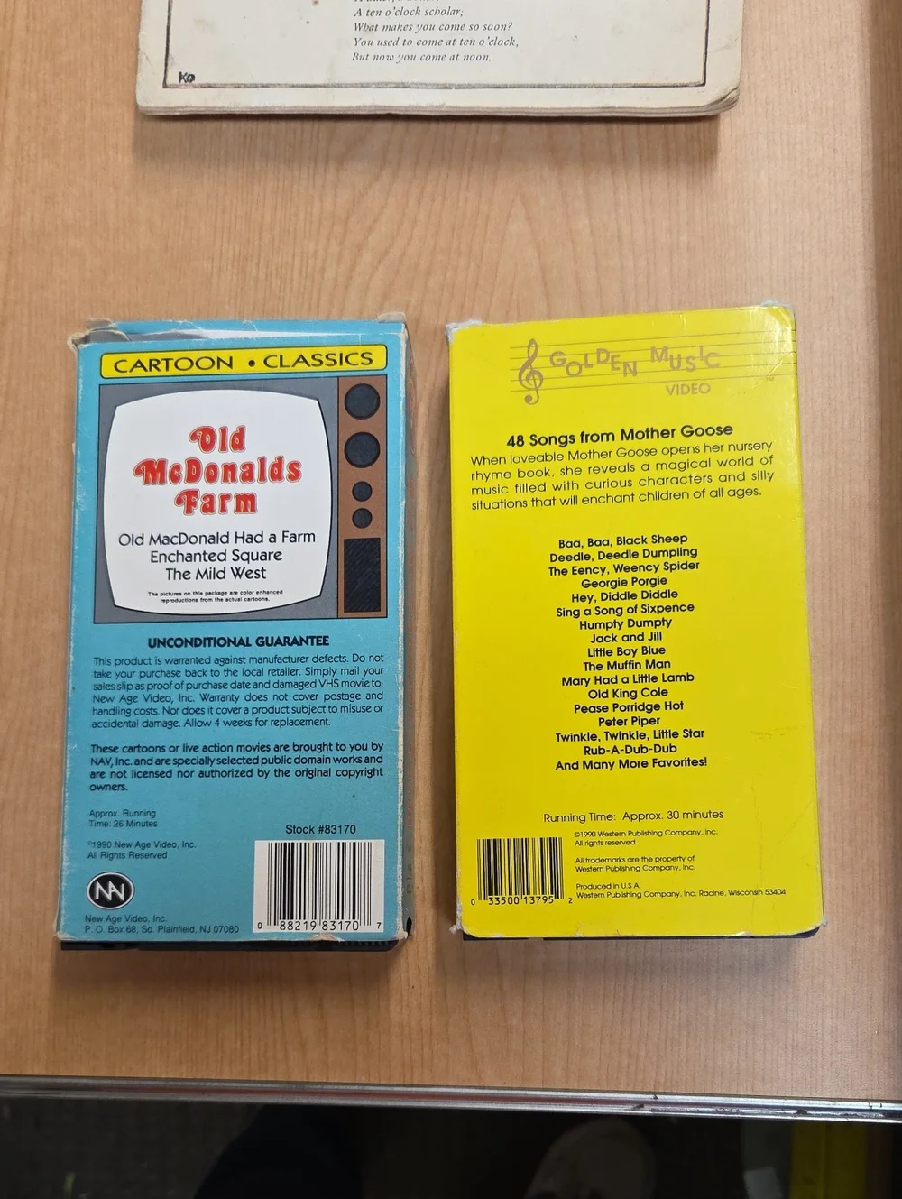 Mother Goose Nursery Rhymes Books And 2‎ Vhs Mother Goose, Old McDonslds Farm